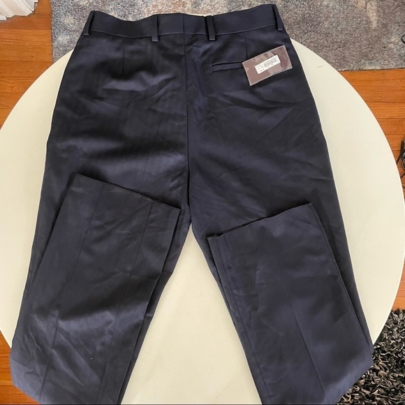 T.M. Lewin Navy Herringbone Wool Suit Navy 2 Piece 36R Waist 30 New - Picture 15 of 16